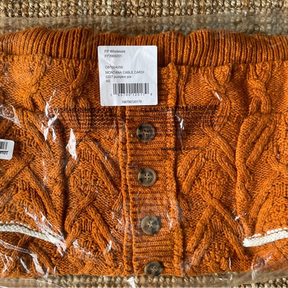 NEW Free People Montana Cable Cardigan - Picture 12 of 14